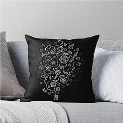 DnD D20 - The Adventure Begins Throw Pillow