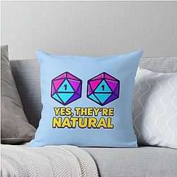 DnD Design Yes They're Natural Throw Pillow
