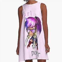 Girl Chibi Dnd Elf A-Line Dress