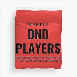 DND Players Wanted Duvet Cover