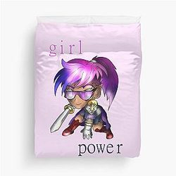 Girl Power Chibi Elf Duvet Cover
