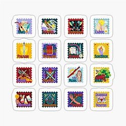 DnD Class Mini Stamp Sheet Sticker