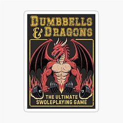 Fun ttrpg dnd Gym Workout: Dumbbells and Dragons.
