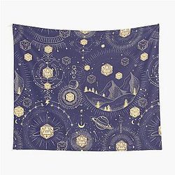 DND Celestial Dice Star Constellation Night Sky Tapestry