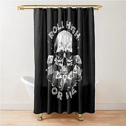DnD Shirt D20 Dice Design Shower Curtain