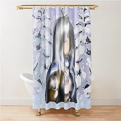 Winter DND Elf Shower Curtain