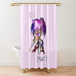 Girl Power Chibi DND Elf Shower Curtain