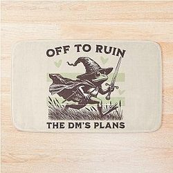 Funny DnD Bath Mat - Off to Ruin the DM's Plans