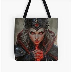 Dark Sorceress Queen DND Fantasy Portrait Tote Bag