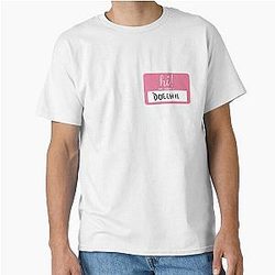 hi my name's doechii nametag Classic T-Shirt