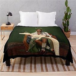 Retro Crown Doechii Throw Blanket