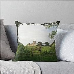 Rolling hills towards Downton Abbey pillow
