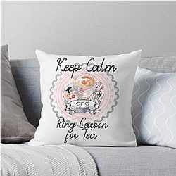 Downton Abbey Carson Tea Throw Pillow