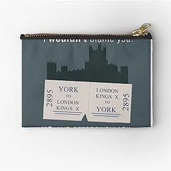 Blue Downton Abbey Zipper Pouch