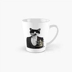 Elegant Manx Cat inspired by Downton Abbey Black Bobtail Kitty Mug