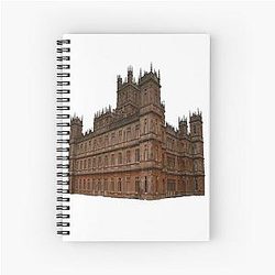 Poster of Highclere Castle Downton Abbey Hampshire UK Spiral Notebook