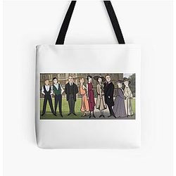Downton Abbey Over Print Tote Bag