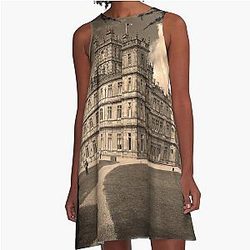 Highclere Castle Downton Abbey A-Line Dress England UK