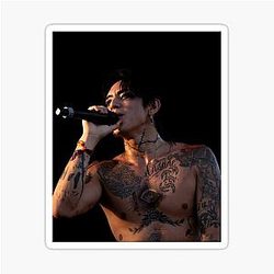 DPR IAN mito abs tattoos kpop dream perfect regime Glossy Sticker