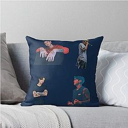 DPR Ian Sticker Pack - Sticker Pin Throw Pillow