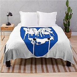 Bladee Drain Gang Never Shield Gang logo Throw Blanket
