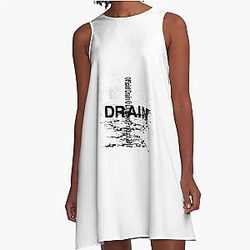Drain Gang Logo A-Line Dress
