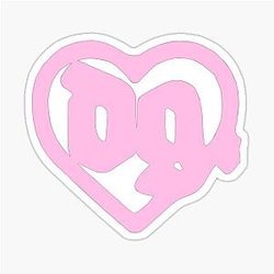 Pink Love Logo Sticker