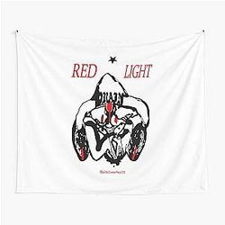Bladee Drain Gang Red Light Character Black Tapestry