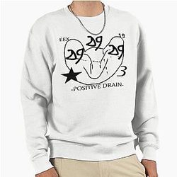 Bladee Drain Gang D9 Positive Drain tag logo Pullover Sweatshirt
