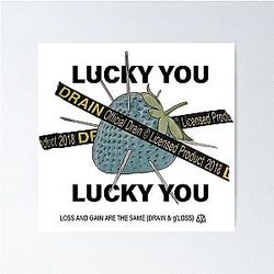 Bladee Drain Gang Lucky You Strawbery Poster