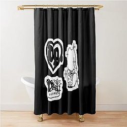 Drain gang sticker pack shower curtain