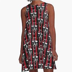 D Rain Gang Design A-Line Dress