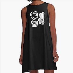 Drain Gang Sticker Pack A Line Dress