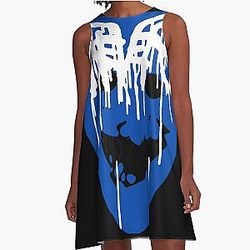 Bladee Drain Gang Never Shield Gang Logo A-Line Dress