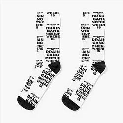Where is the Drain Gang Meetup to buy black socks