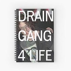 Bladee Drain Gang 4 Life Spiral Notebook