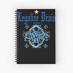 Bladee Drain Gang Legalize Drain Sweden Spiral Notebook