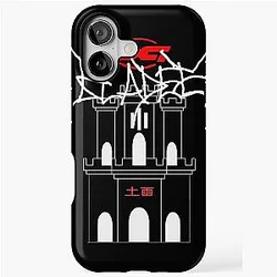 Bladee Drain Gang Red Light Castle logo iPhone case