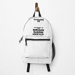 Where Is The Gang Meetup Black Text Backpack