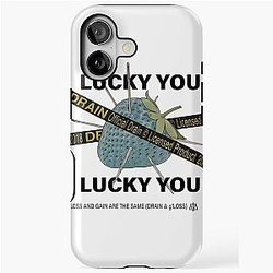 Bladee Drain Gang Lucky Strawberry logo iPhone Tough Case