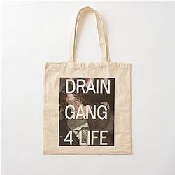 Bladee Drain Gang 4 Life Cotton Tote Bag
