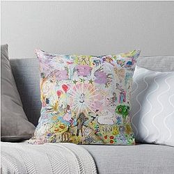 Bladee 333 Drain Gang Album Cover Throw Pillow