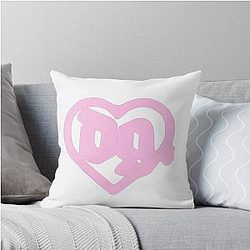 Pink Drain Love Logo Throw Pillow
