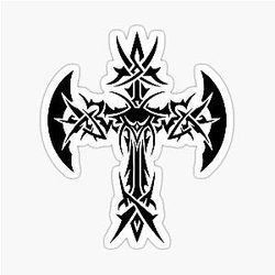 Bladee Drain Gang Cold Vision Cross Sticker