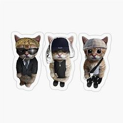 Drain Gang Kitty Mini Sticker Transparent