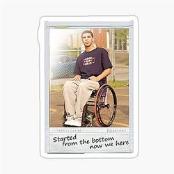 Drake in Wheelchair Sticker