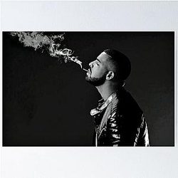 Vintage Poster Drake Black and White Color Poster