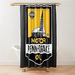 Penn Drake Motor Oil Shower Curtain