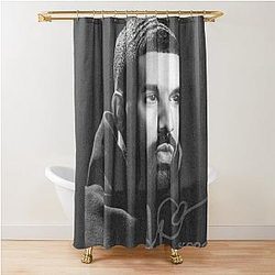 Drake Black Face Shower Curtain