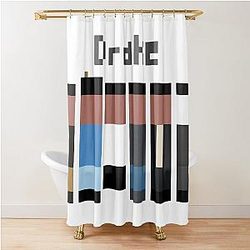 Drake 8 Bit Shower Curtain